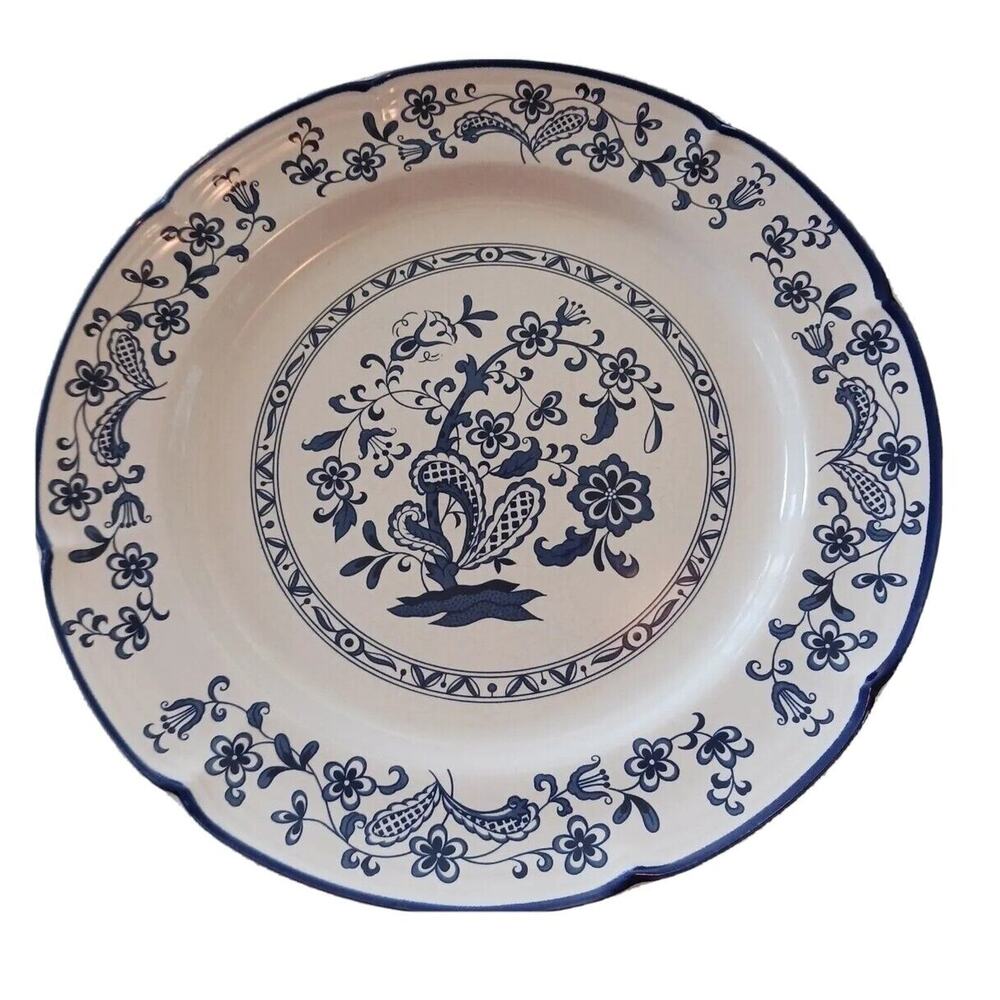 Baker Hart Stuart BLUE GARDEN 10.5” DINNER PLATE Floral Delft Japan Replacement
